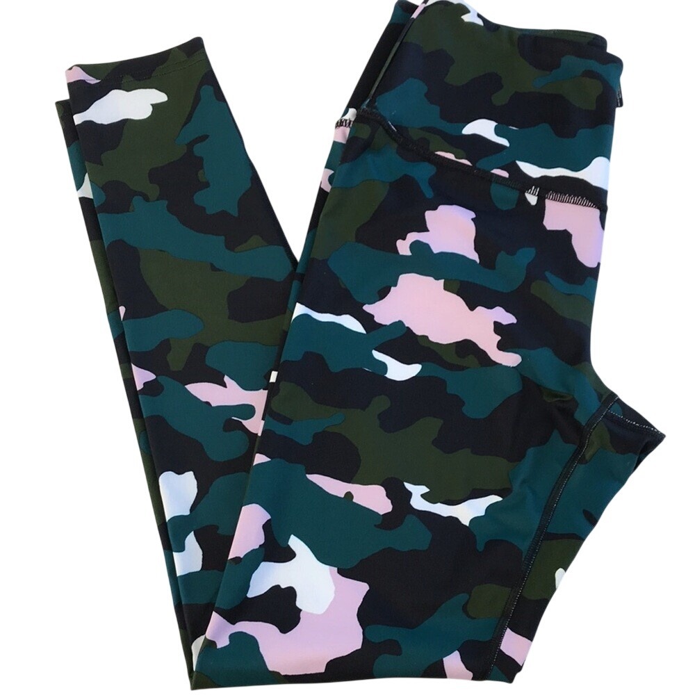 FILA SPORT LEGGINGS WOMEN'S YOGA Gym FULL GREEN BLACK PINK WHITE CAMO Size M